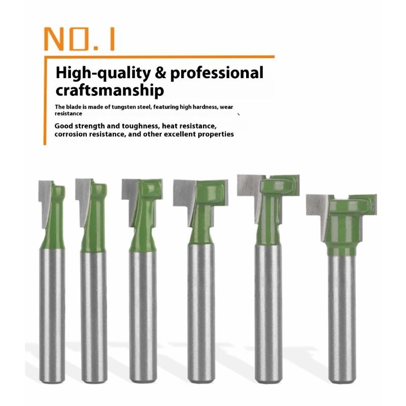 6PCS Keyhole Cutter Precise Ground Blade With High Wear Resistance Finish Suitable For Clean Wood Milling Cabinet Making