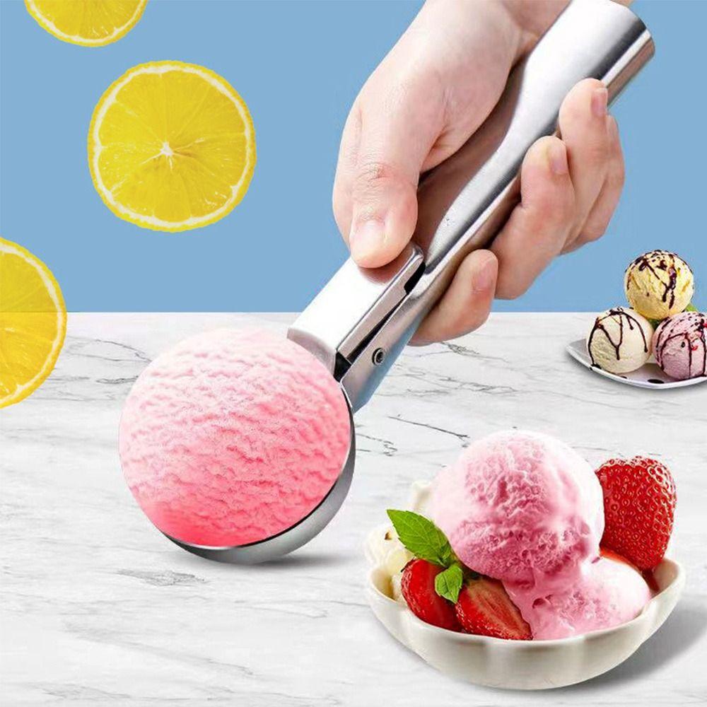 Dual-Purpose Design Ice Cream Scoop Stainless Steel Fruit Scoop Multifunctional Scoop  Food Serving