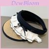 Summer Outdoor Wide Brim Sun Hat With Lace Bow For Women Sun Protection