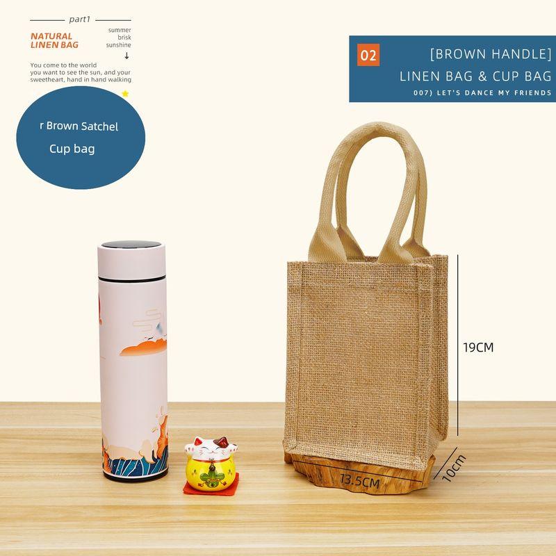 

Сумка-саквояж для ланча своими руками, женская сумка, рабочая одежда, холщовая сумка, лен 01 Brown