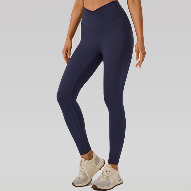 Cross-High Waist Women's Yoga Pants - Hip Lifting, Body Shaping, Pilates Fitness Leggings.