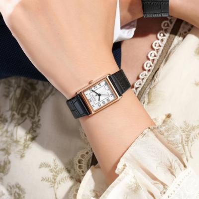 [JULIUS] JULIUS Square Tank Women's Leather Watch JA-1494L