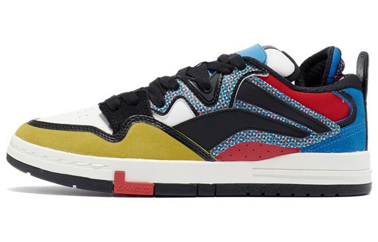 Li Ning Men's Black/Red/Yellow Wave Pro Slip Resistant, Abrasion Resistant, Lightweight Low Top Skateboard Shoes Aecr043-3 Cm