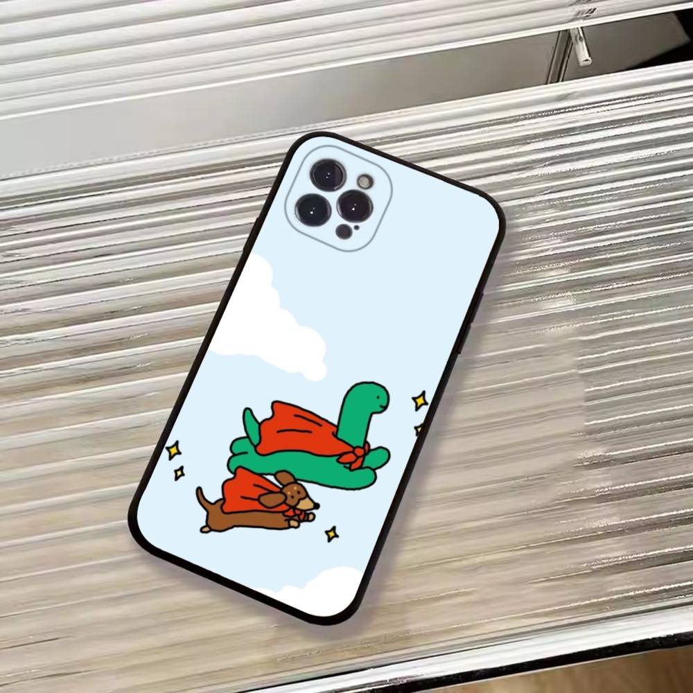 Cute J-Jogumans Dinosaur Phone Case For iPhone 17, 16,15,14,13,12,11 Plus,Pro Max, Others Soft Black Cover