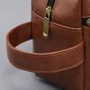 Men Leather Travel Business Shaving Cosmetic Pouch Strorage Bag Portable Toiletry Bag Large Capacity Organizer Handheld Toiletry Kits