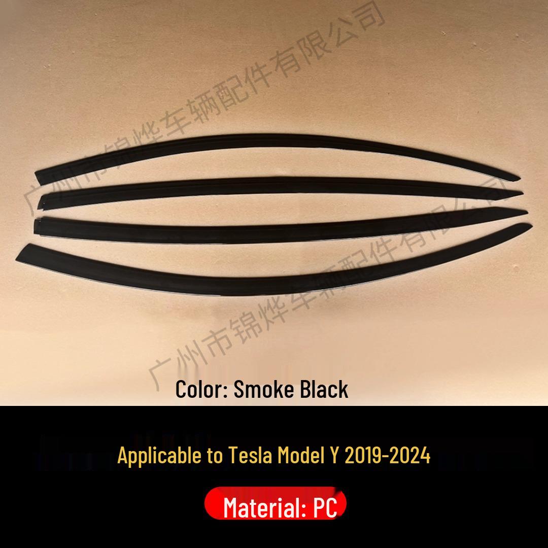 

Tesla Model Y 2019-2024 Window Rain and Sun Visors - Wind Deflectors and Decorative Trim