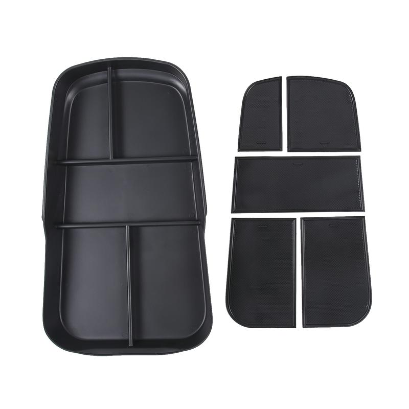 ABS Black For Mercedes Benz EQE EQS Car Center Console Storage Box Telephone Tray Organizer Organizes Car Interior Accessories