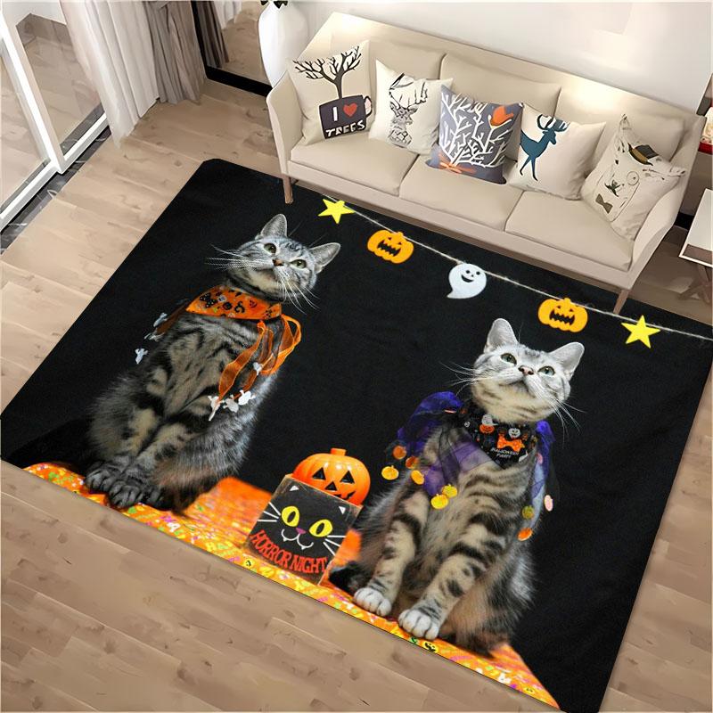 3D Printing Cat Large Area Carpets for Home Living Room  Children's Bedroom Sofa Doormat Kitchen Floor Rugs Anti-slip Decor Gift
