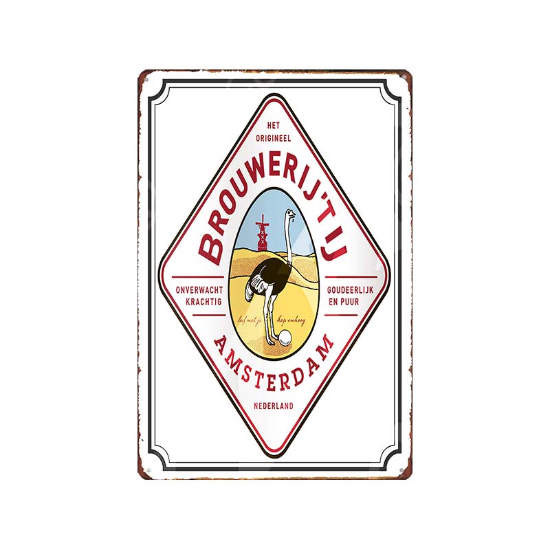 Niederländisches Bier BROUWERIJ’TIJ Vintage Metall Blechschilder Platten Für Wand Bar Pub Kunst Küche Kaffee Heimdekor 30X20CM DU-9096B