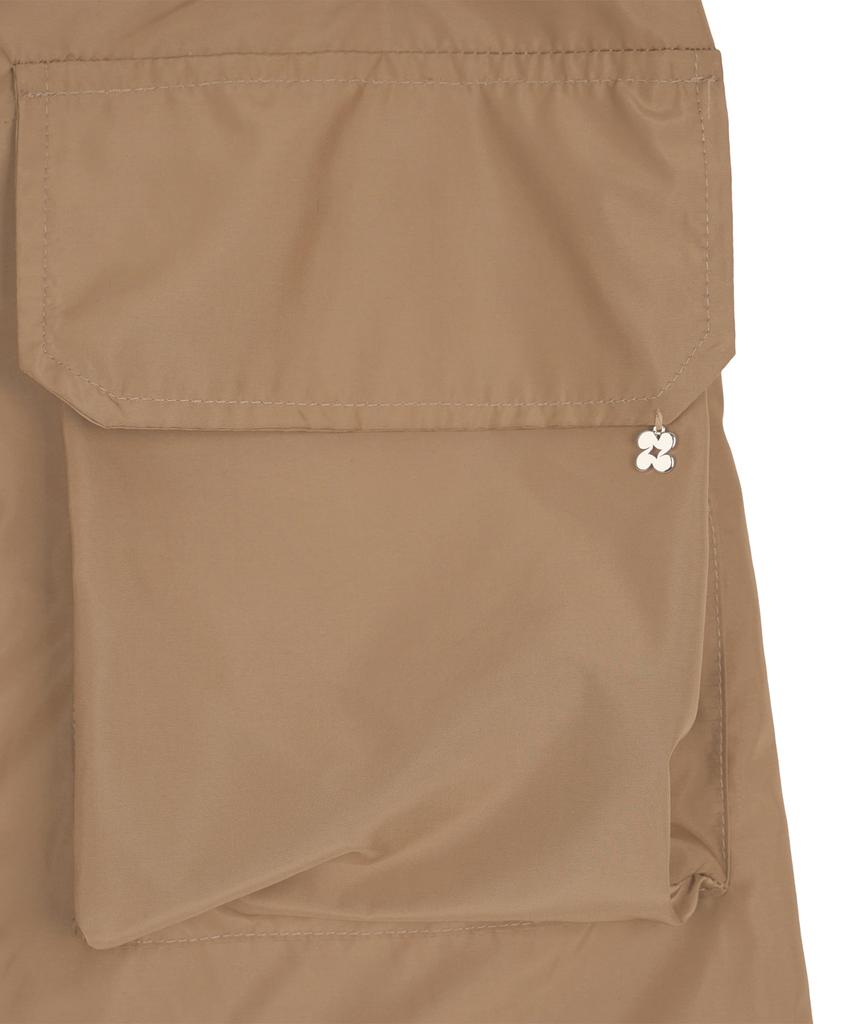 HIGH SCHOOL DISCO Zipper Cargo Pocket Low-Rise Skirt Beige