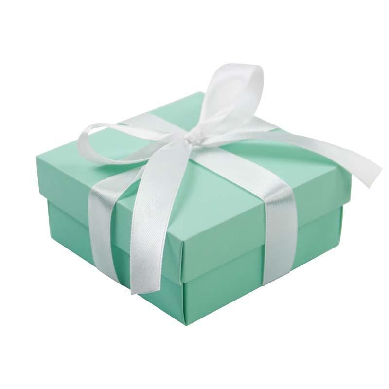 Bow Square Gift Box Party Gift Packaging Box T Blue Heaven And Earth Cover Carton
