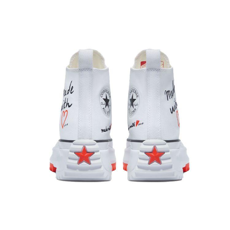Converse Run Star Hike High Made With Love - Bílé dámské tenisky Jasně-maková Černá 571874C