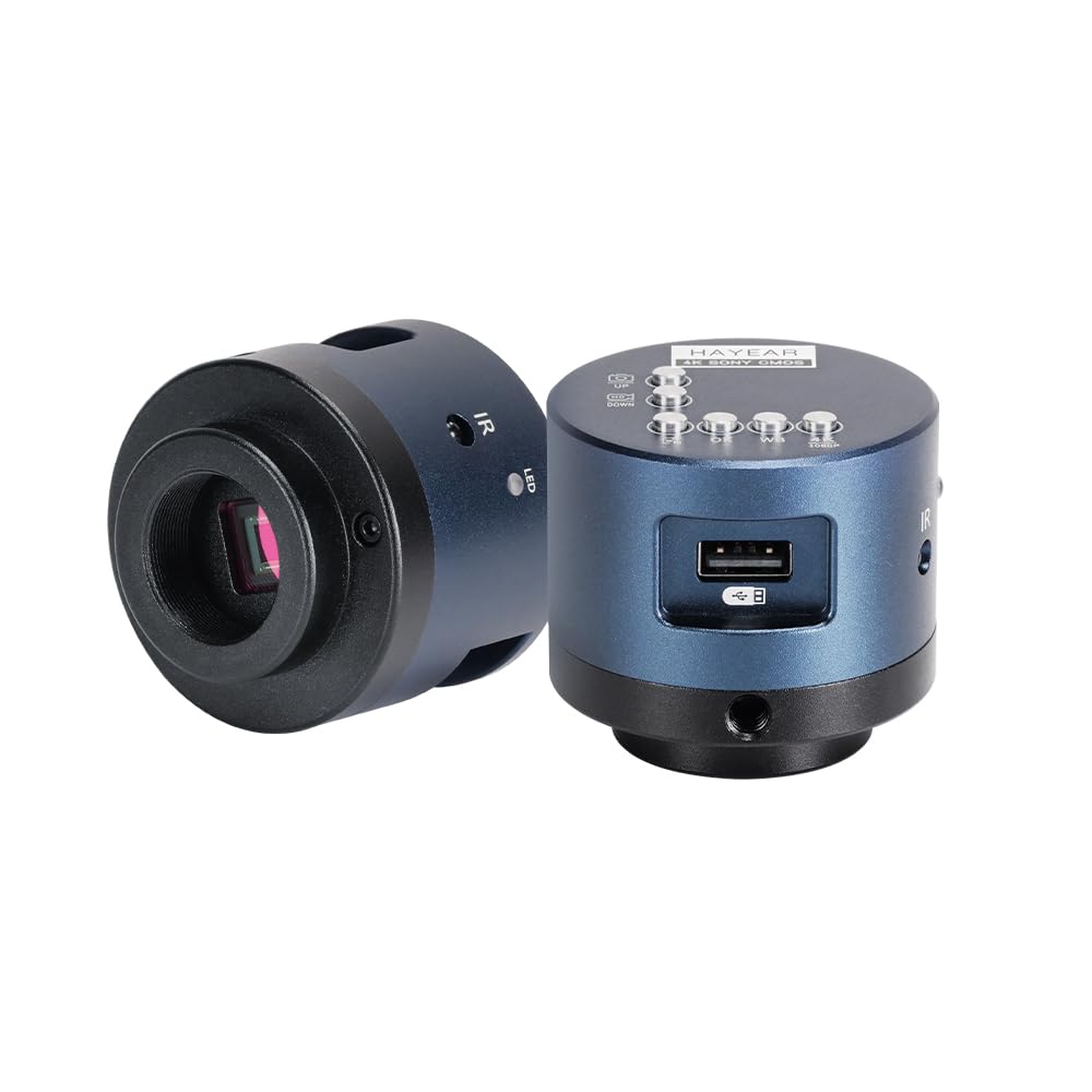 

HAYEAR 8MP Digital Microscope Industrial Laboratory Image Video Recording Camera, 4K/1080P, USB/HDMI Output, & Use, & чорний