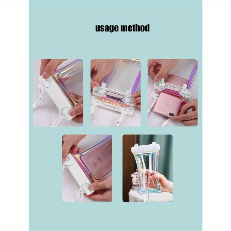 1pc Holographic Anti-fall Waterproof Touch Screen Clear Water Sports Phone Bag