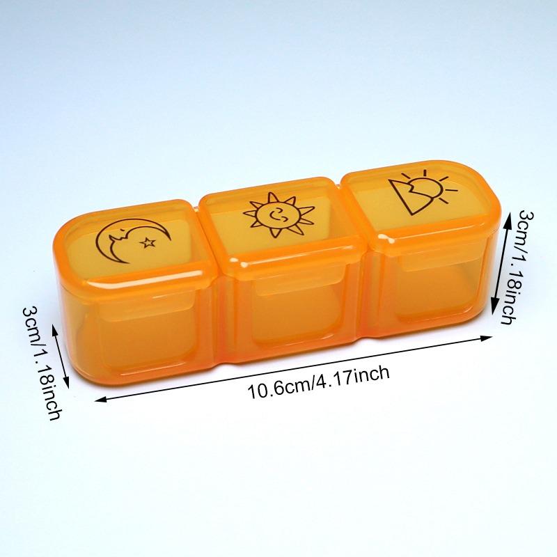 Caja de Pastillas Semanal de 21/3 Compartimentos Organizador de Medicamentos Caja de Almacenamiento de Plástico Negro Contenedor Estuche Portátil para Pastillas