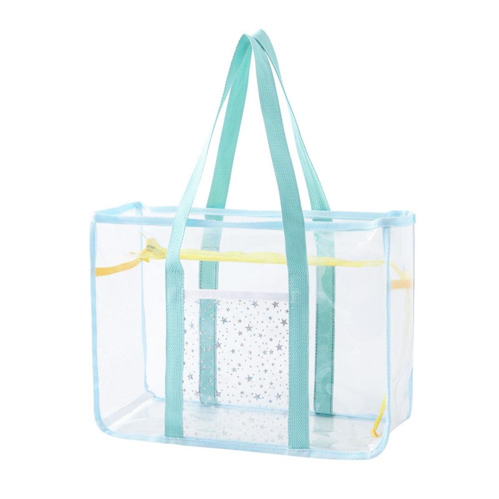 Cosmetic Bag Pvc Transparent Handbag Large Capacity Beach Tote Bag  Outdoor