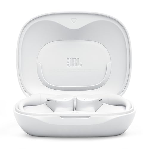 JBL Sense Lite True Wireless Open-Ear Earphones Bass Boost Multi-Point IP54 Dust Water Resistance Liquid Silicone Ear Hooks Bluetooth 5.4 White