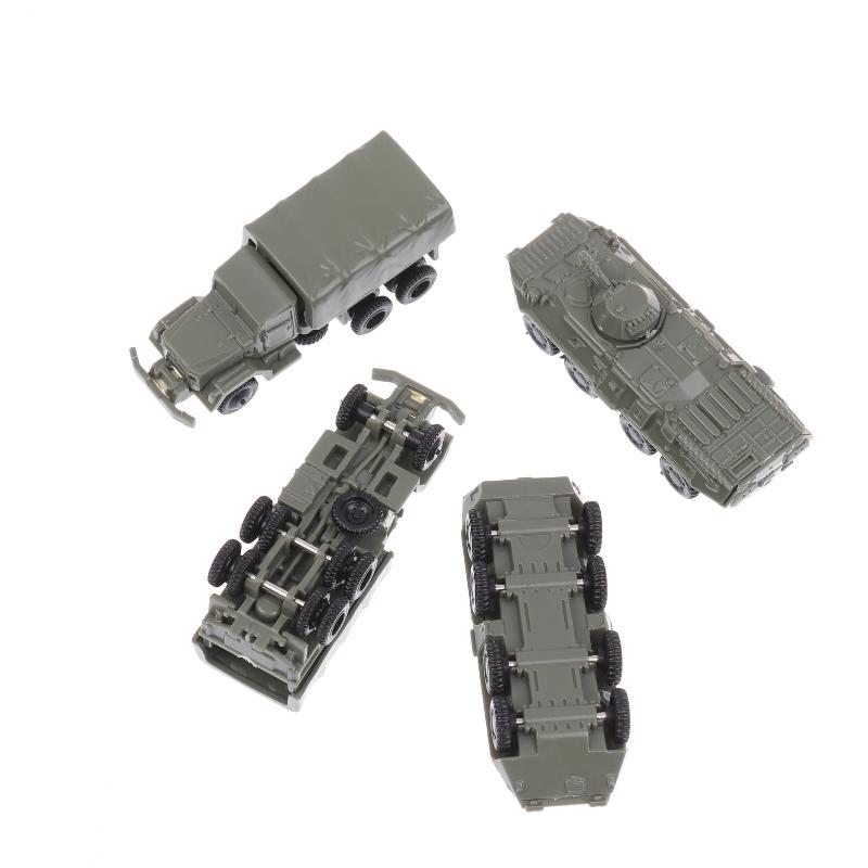 1/4Pcs Sand Table Model 4D Assembly 1/144 Btr80 Armored Car American M35 Truck Children Puzzle Toy