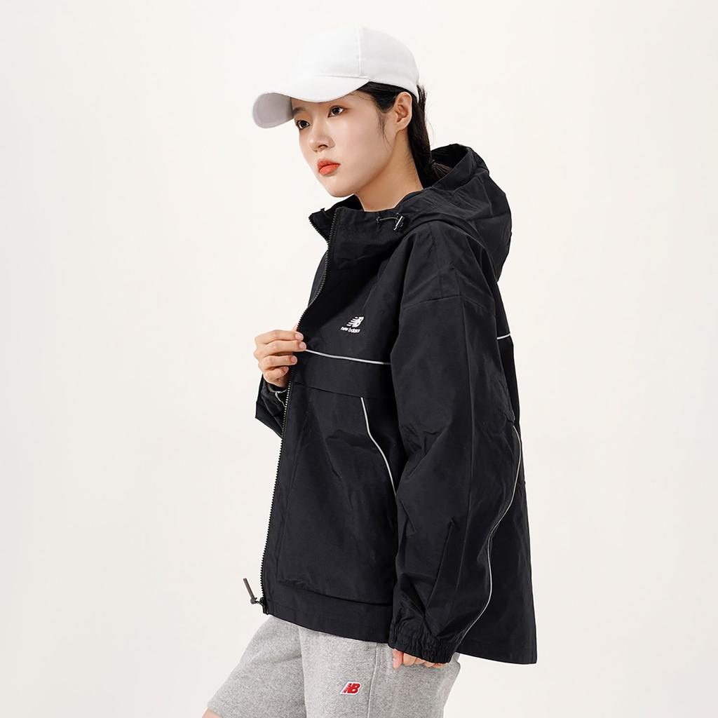New Balance Jackets Women's Black Hooded Moderate Other 5AC39312-BK