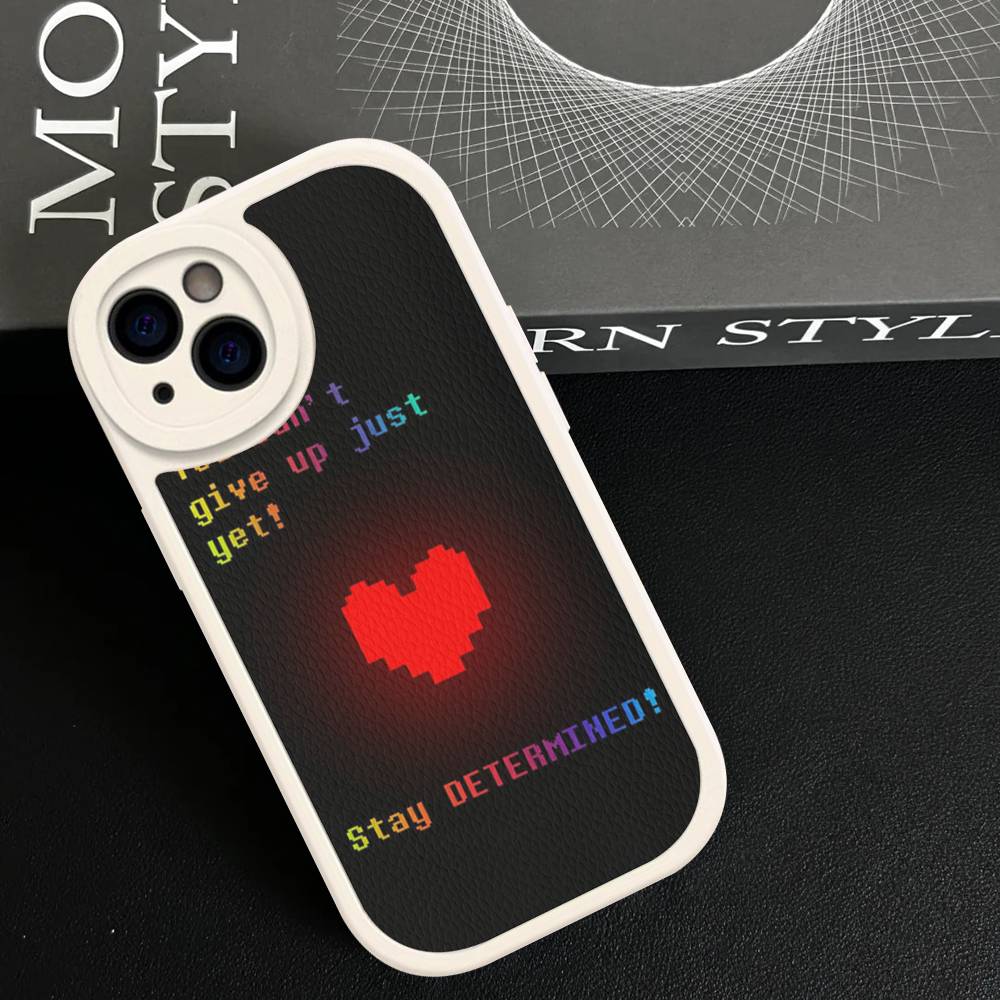 U-Undertale Game Phone Cover For IPhone 16 15 14 13 12 11 Pro Max Plus Leather Soft Case
