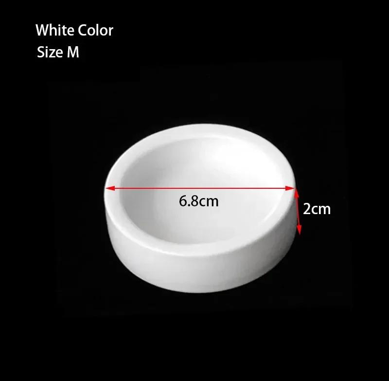 

Ceramic Aquarium Pet Reptile Feeder Bowl Basin Food Water Pot Reptile Turtle Tortoise Scorpion Lizard Crabs Supplies 6.8cm белый