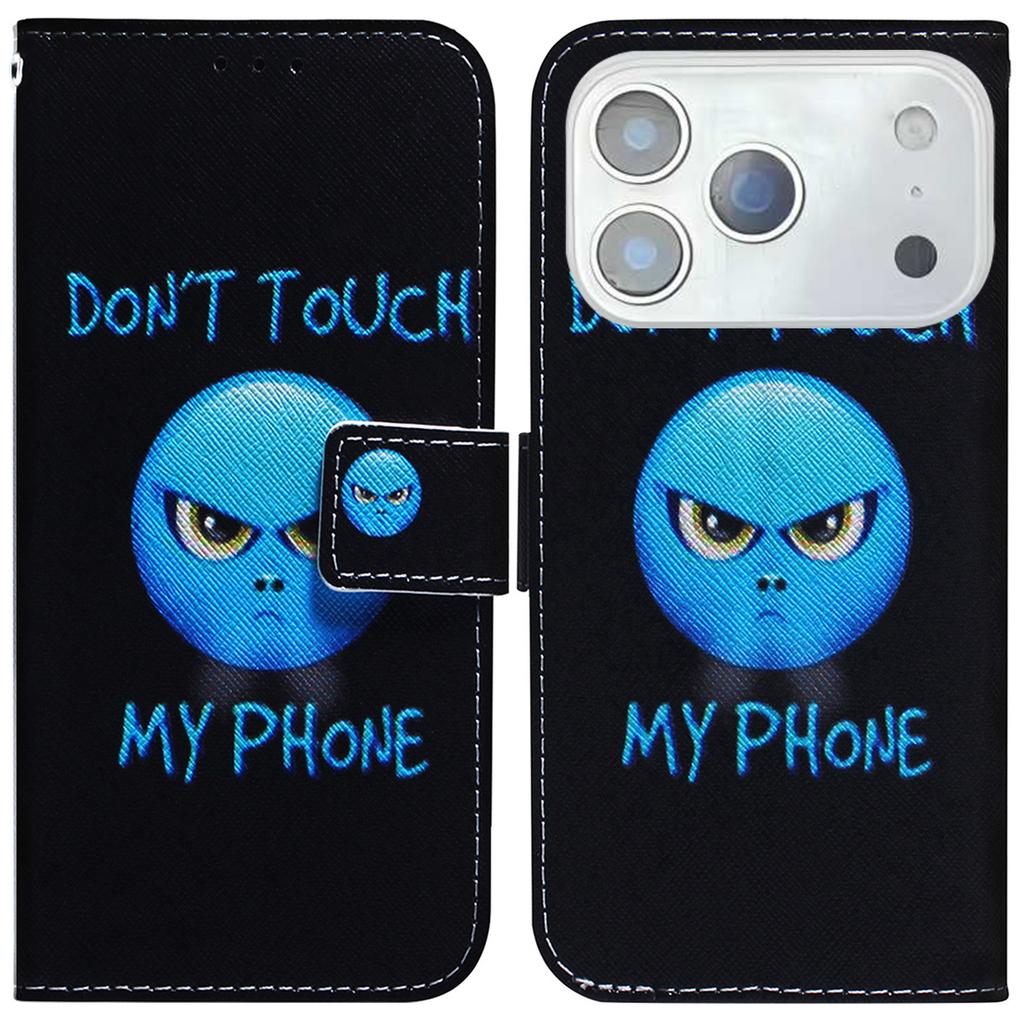Etui portfelowe na iPhone 17 Pro ze wzorem, skórzane etui na telefon
