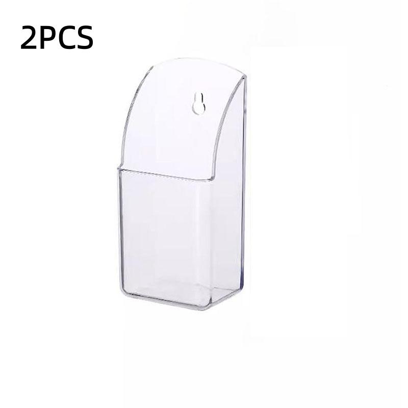 

2Pcs Transparent Acrylic Remote Control Holder Bedside Audio-Video Remote Control Shelving Suitable for Organizer Supplies