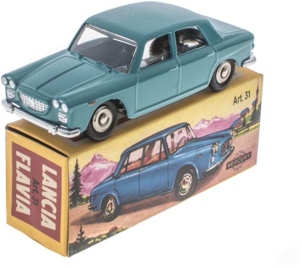 

Mercury 1/48 Lancia Flavia 1962 Blue LANCIA FLAVIA Hachette HACHETTE MERCURY Miniature Car Reissue синій