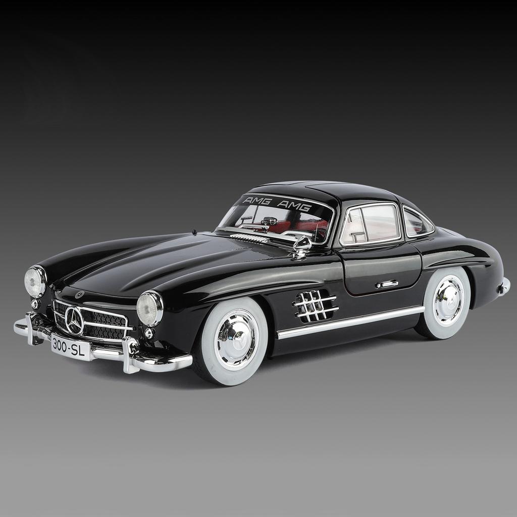 1:18 Benz 300SL High Simulation Scale Metal Model Car Bedroom Decoration & Boy's Birthday Gift Living Room Decorations & Holiday