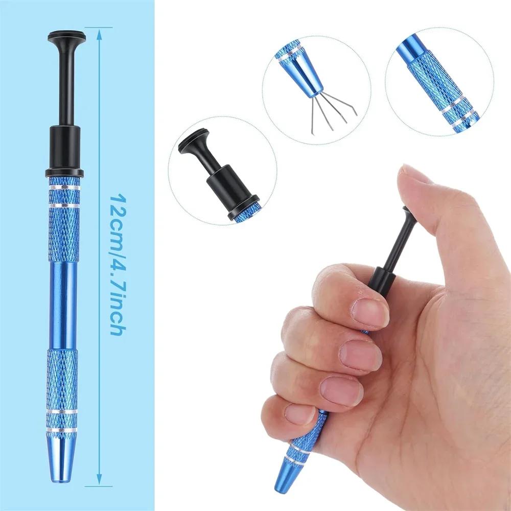 1PC Piercing Ball Grabber Tool, Stainless Steel Jeweler's Pick Up Tool Pearl Grabber Pick Up Tool Tweezers for Tiny Objects