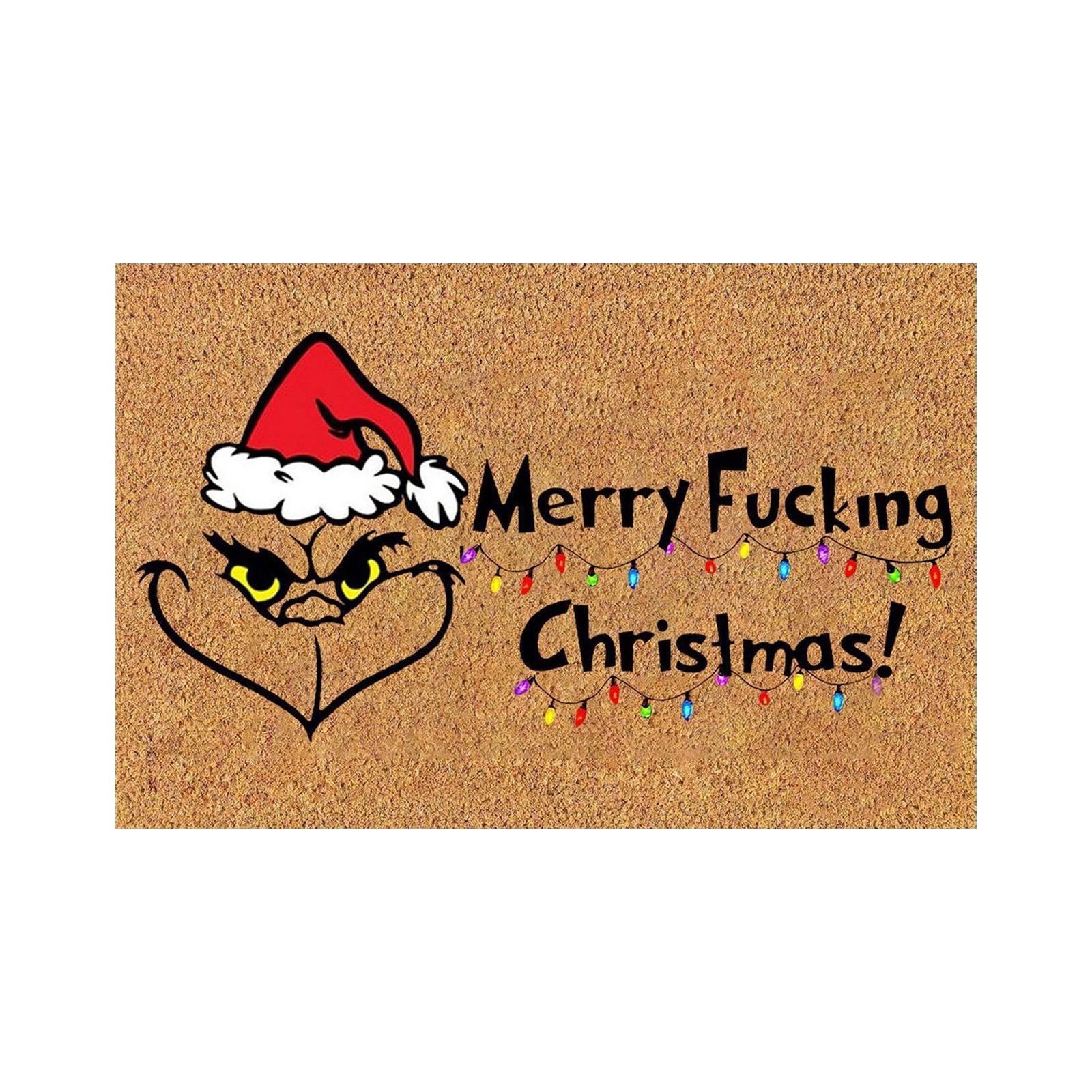 

Рождественский коврик нескользящий и моющийся коврик для двери декоративный коврик для двери входные коврики One Size