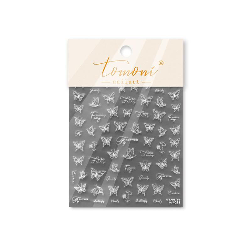 

Тонкие прочные черно-белые наклейки для ногтей в виде бабочек. Изготовление своими руками креативных декоративных наклеек. to4021