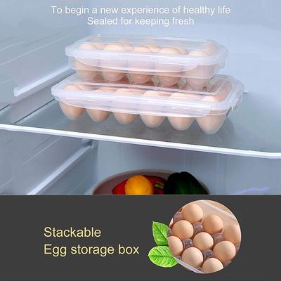 18/10 Grids Egg Storage Box Transparent Egg Tray Containers Kitchen Refrigerator Organizer Eggs Dispenser Fresh Preservation