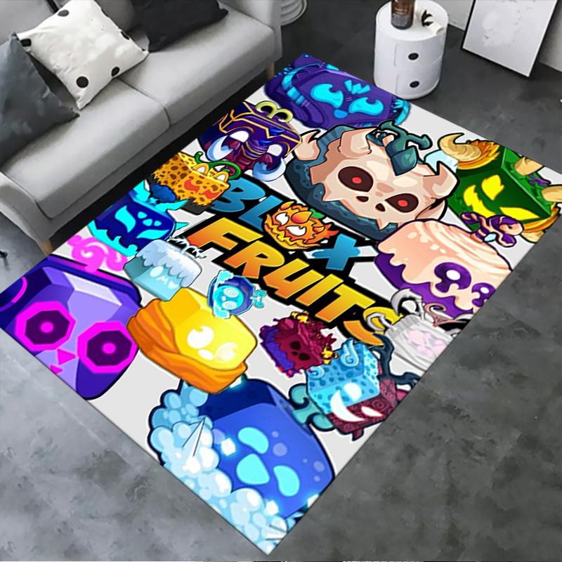 

2025 New Blox Fruits Game Carpet Rug for Living Room Bedroom Home Sofa Decoration,Kids play Non-slip Floor Mat10 40x60cm( 15x23in )