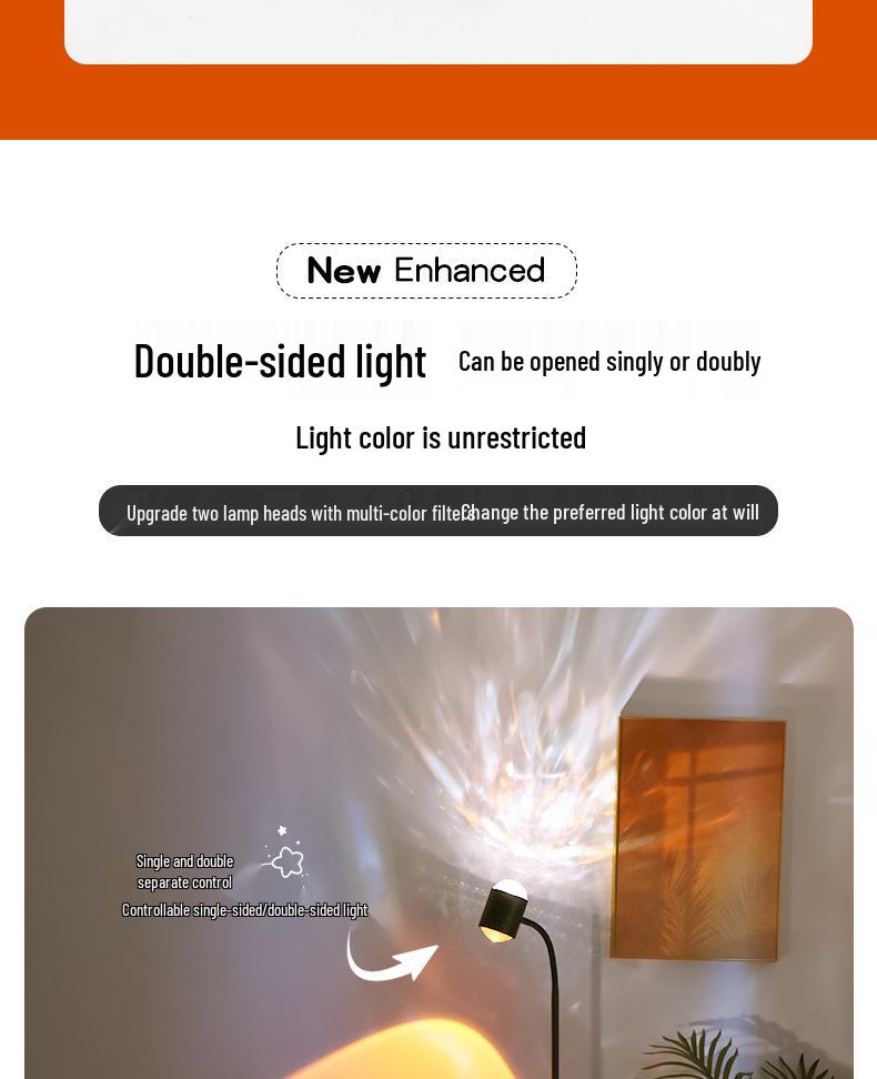 Popular Ripple Sunset Projection Lamp for Ambient Decor In Living Rooms & Bedrooms