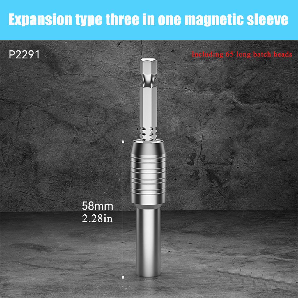 Hexagonal Strong Magnetic Socket Screwdriver Head Connecting Rod Telescopic Cross Screwdriver Head Telescopic Socket Wrench