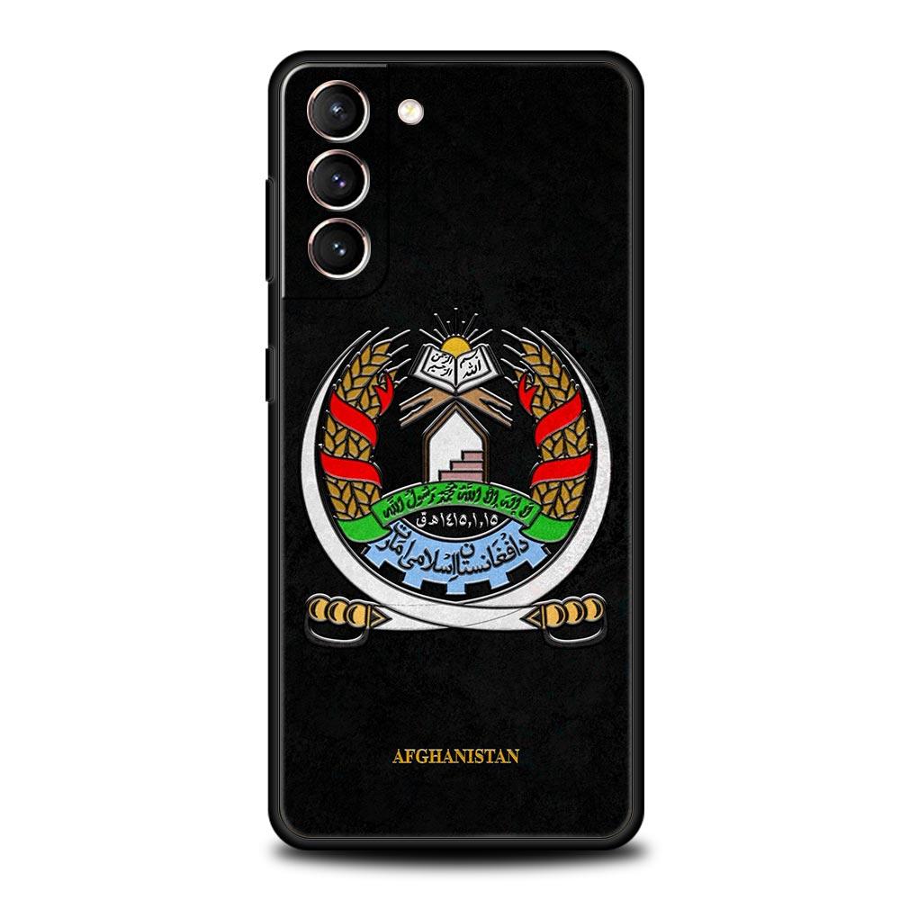 Afghan Afghanistan Flag Phone Case For Samsung Galaxy S23 Ultra S22 S21 S20 FE 5G S10 S10E S9 S8 Plus Note 10 20 Cover Bumper