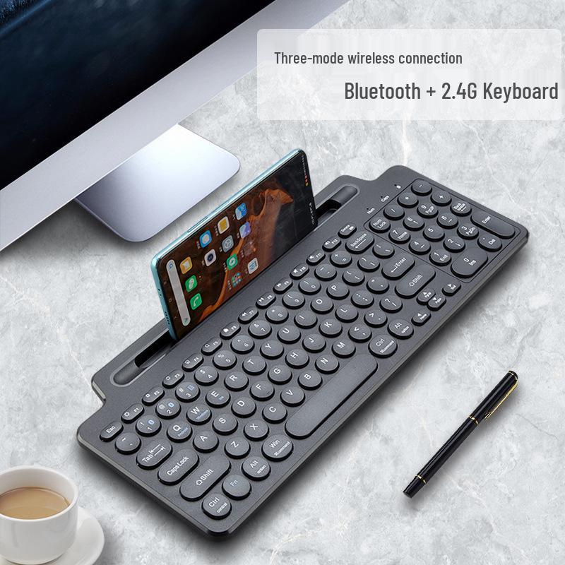 

Wireless Bluetooth Keyboard with Smart Touchpad and Card Slot for Tablets, Phones, and Computers