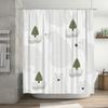 Home Decor Shower Curtain featuring Cute Polar Bears White Waterproof Fabric Bathroom Decoration for Children's Room or Nursery
