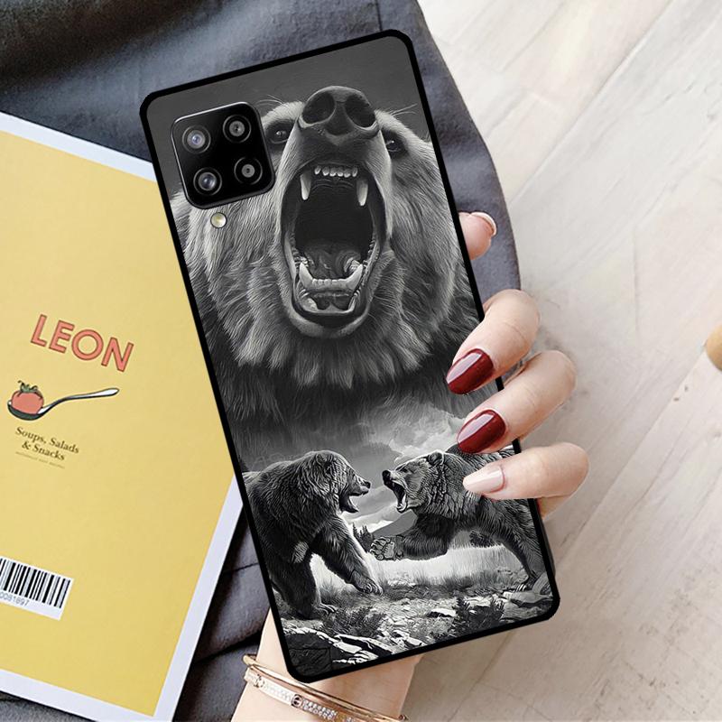 Cute Grizzly Bear For Samsung Galaxy A16 A26 A54 A34 A14 A22 A32 A52 A55 A35 A15 A53 A13 A05 A06 A36 A56 Case