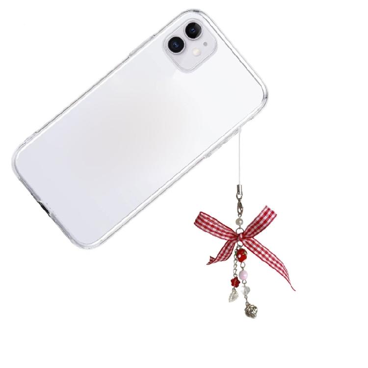 Elegantes Erdbeer-Anhänger-Handy-Hängeornament Einzigartiger Schleifen-Schlüsselanhänger-Charm