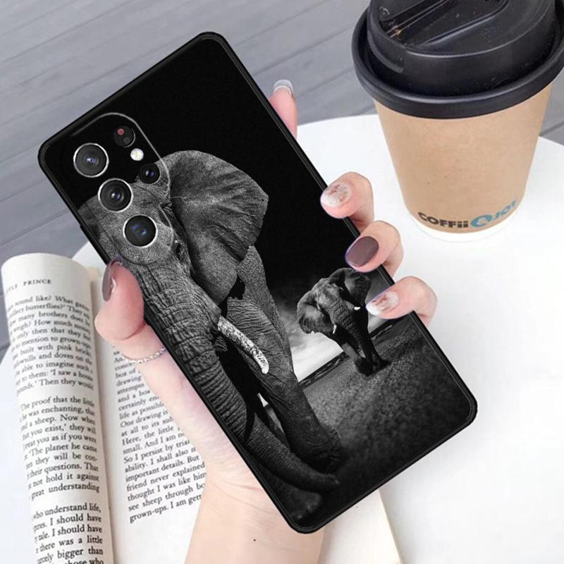 Animal Elephant Phone Case Cover For Samsung Galaxy S24 S25 Ultra S21 S22 Ultra S10E Note 10 Plus Note 20 FE S23
