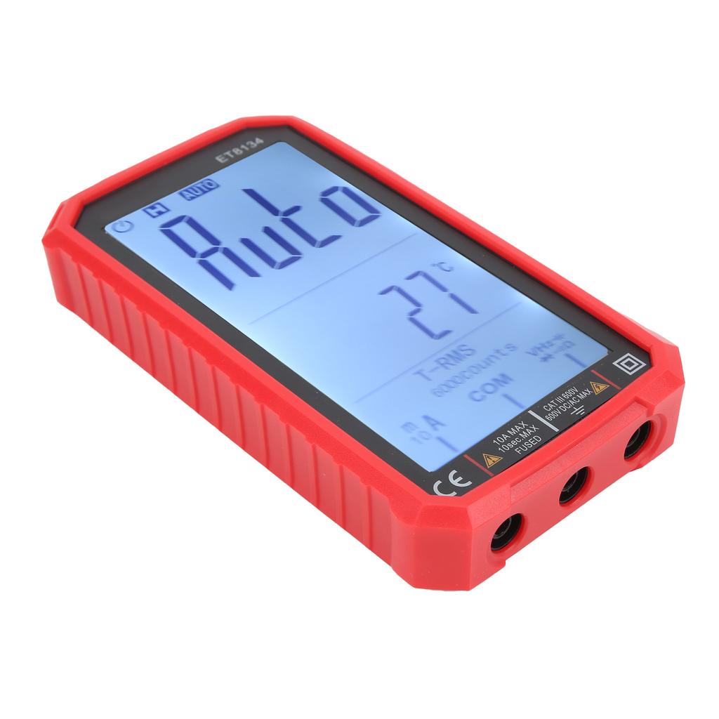 ET8134 Full Screen Multimeter Voltage Current Resistance Capacitance Tester with Color Change Alarm