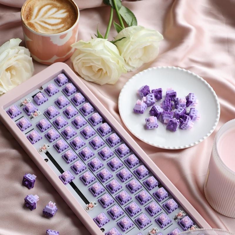 MMD Starry Flower Linearer Tastaturschalter 3-Pin 45gf Für Hot-Swap Mechanische Tastatur Pom-Achse Fabrikgeschmiert Benutzerdefiniertes Spiel-KIT