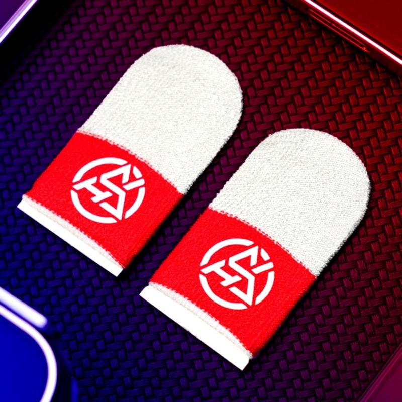 2x Breathable Anti Sweat Gaming Finger Covers Protectors With Ergonomic Stitching For Enhancing Shoot Game Performances
