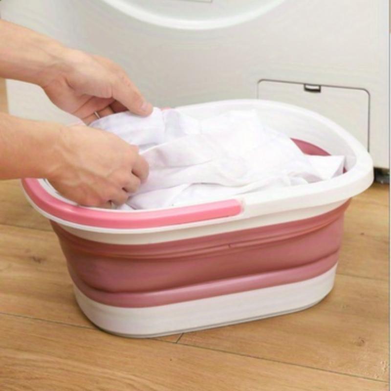 1pc Foldable Foot Bath Tub with Built-in Massager - Large Relaxation Pool for Soaking, No Electricity Needed, For Home Bathroom