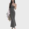2025 Summer Fishtail Suspender Dress - Sleeveless, Backless, Pure Temperament