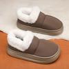 Couple Style Men's and Women's Baotou Cotton Slippers Winter Velvet Thick-Soled Non-Slip Warm Waterproof Bag Heel Cotton Shoes