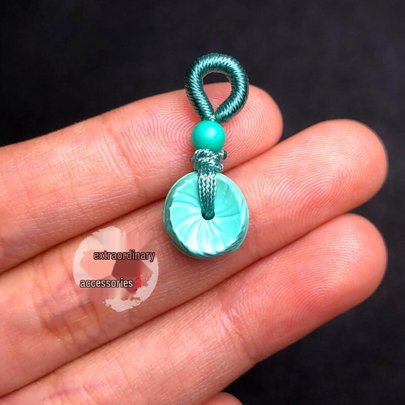 Magnesite Feather Swirl Dragon Buckle with Meteorite Donut and Small Drip Carved DIY Accessories