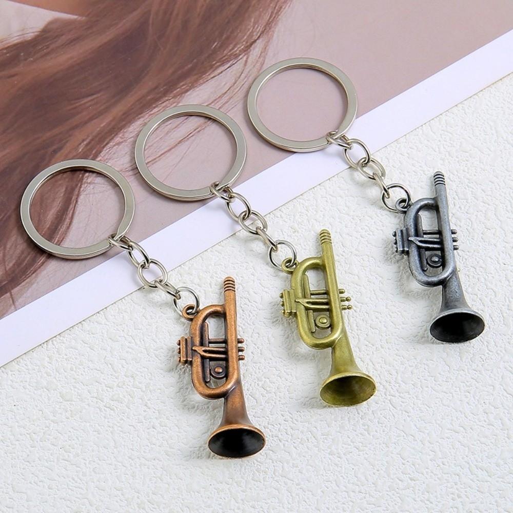 Metall Mini-Saxophon Schlüsselanhänger Trompete Tuba Autoschlüsselanhänger Retro Taschenanhänger Für Musikliebhaber